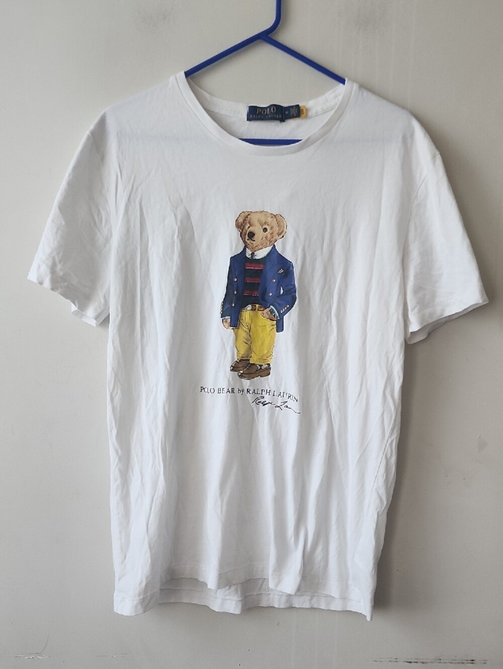Polo by Ralph Lauren White Bear Graphic Tee with Blue Jacket. New Without Tag - Picture 3 of 9